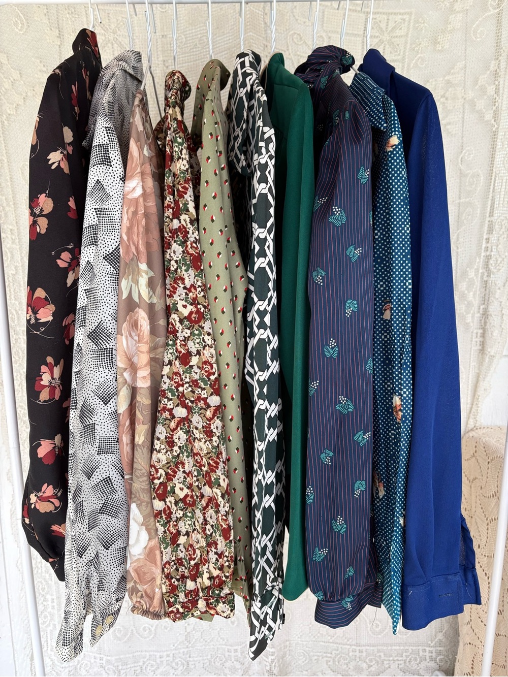 Vintage 60s 70s Lot of 10 Blouses